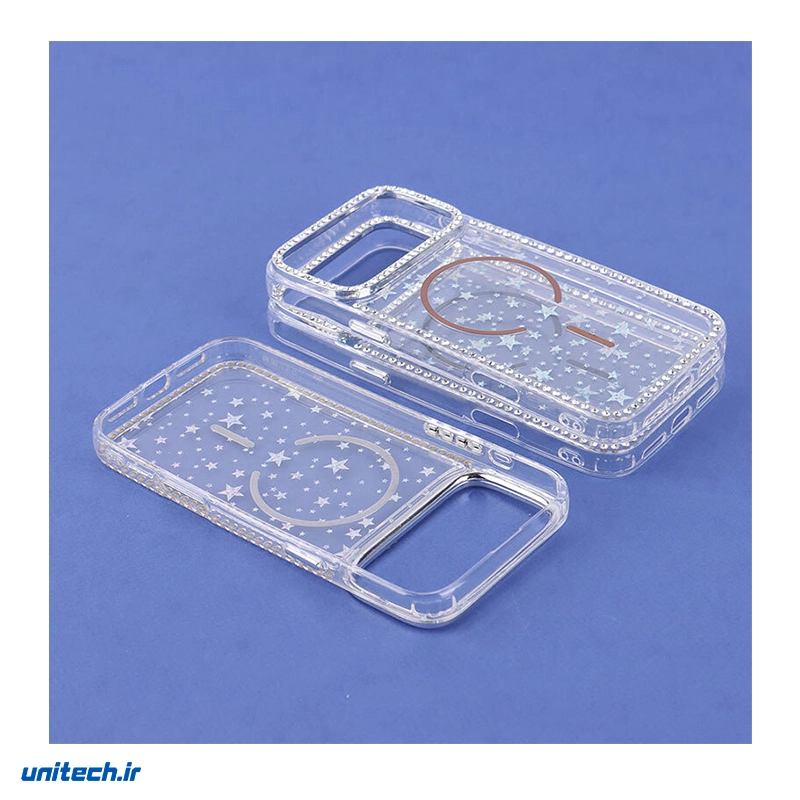 قاب ستاره دور نگین دار طرح مگ سیف مناسب گوشی iPhone 17 Pro Max K178WI